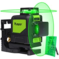 Huepar 902CG Nivel Láser 2X360 Verde 40m- MODO DE PULSO- 2X 360 Líneas Cruzadas Autonivelante- Conmutables 360 Grados…